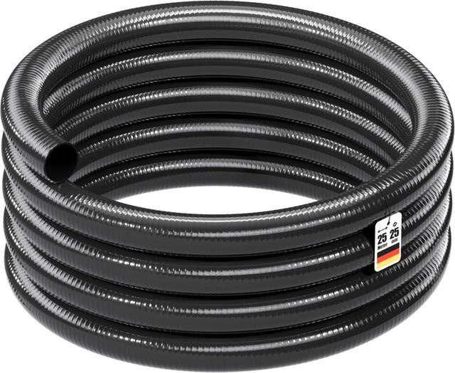 Wiltec Luisiana Druck- und Saugschlauch Schwarz Ø 25 mm, 25 m Länge - Bild 1