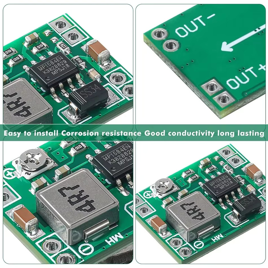 MP1584EN 3A Buck Converter Mini einstellbares Netzteilmodul in Grün für Arduino und Raspberry Pi DIY Elektronik-Kit - Bild 3