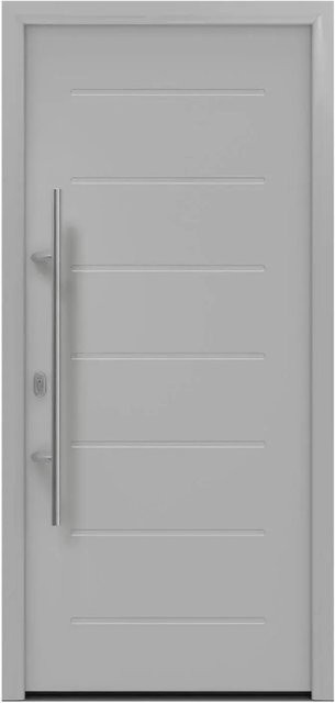 EcoStar Haustür Isopro IP 015 Weißaluminium B: 110 cm, H: 210 cm, DIN Links - Bild 1