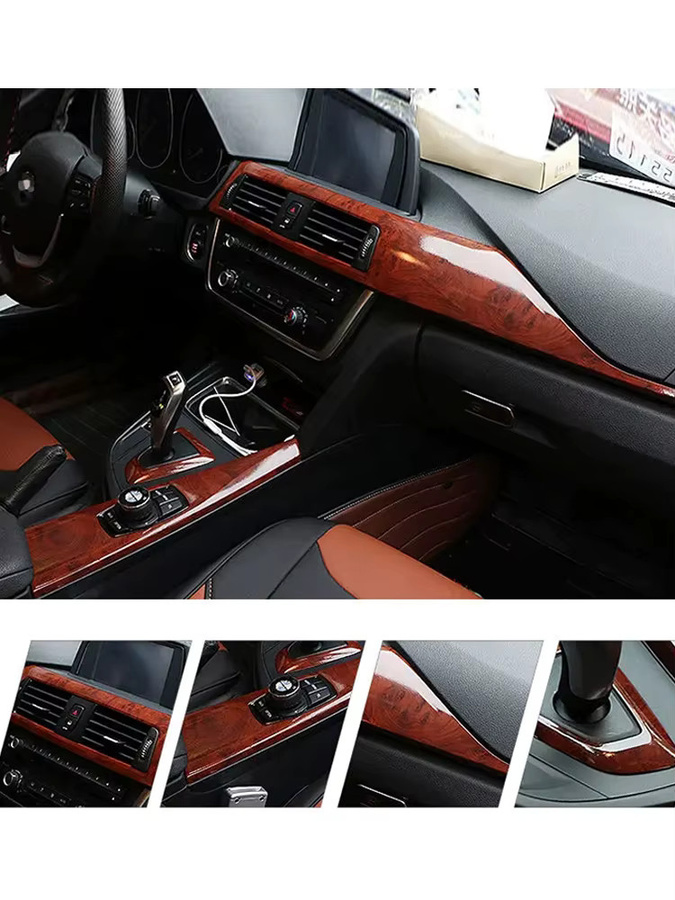 KASDA Selbstklebender Vinyl Wrap Film mit Holzmaserung und Air Release für Auto, Möbel und Home Office in Glanz-Optik - Bild 2