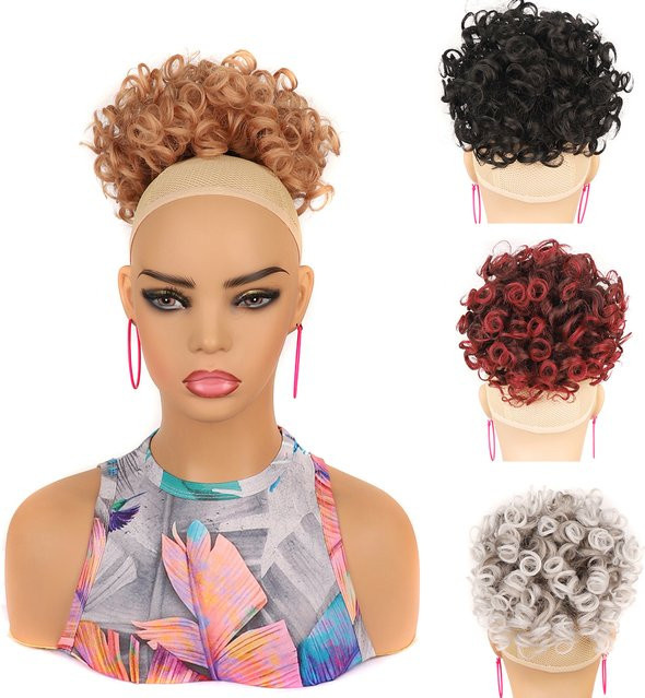 Jeedou Afrikanischer lockiger Chignon, synthetischer Haarknoten, Damen - Bild 1