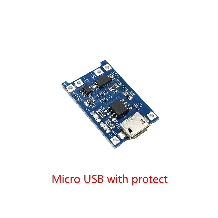 BRYNTHORX TP4056 5V 1A Lithium-Batterielademodul mit Schutzfunktion für 18650 Batterien, Blau - Bild 2