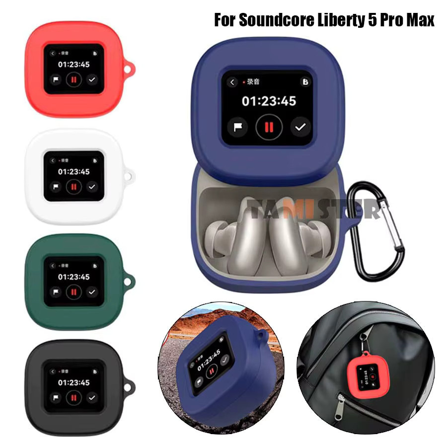 Soundcore Liberty 5 Pro Max Silikon Schutzhülle in Blau - Bild 6