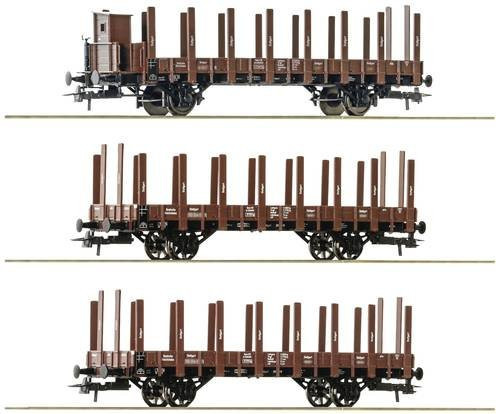 Roco 6600041 H0 3er-Set Rungenwagen der DRG - Bild 1