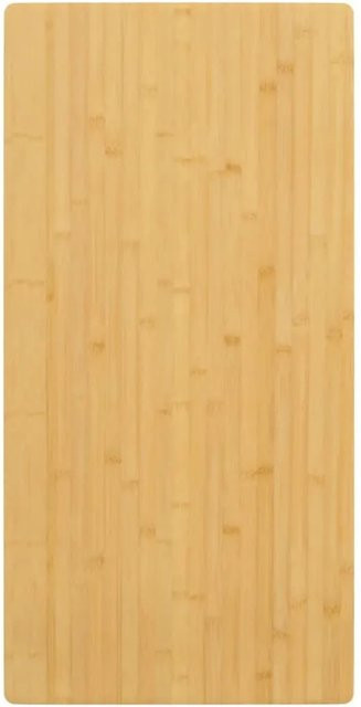 vidaXL Tischplatte aus Bambus in Beige, rechteckig mit abgerundeten Ecken, lackiert, B/T/H: 100 x 50 x 4 cm - Bild 1
