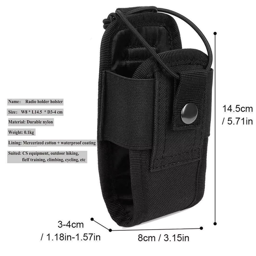 GOT-TOG Walkie-Talkie-Tasche in Grün – Universelle Molle-Radio-Hülle aus Nylon als Zwei-Wege-Radio-Halterung - Bild 4
