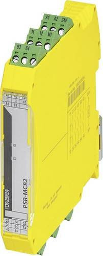 Phoenix Contact Sicherheitsrelais PSR-MC82-5NO-1NC-1DO-24DC-SP in Gelb, Betriebsspannung: 24 V/DC, 5 Schließer, 1 Öffner, B/H/T: 17,5 x 112,2 x 114,5 mm - Bild 1