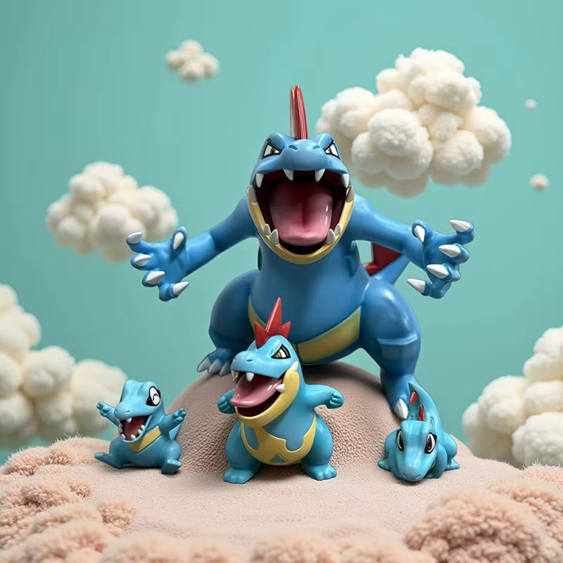 Bandai Pokémon Mon Totodile Croconaw Feraligatr Action Figure, Modell Spielzeug - Bild 2