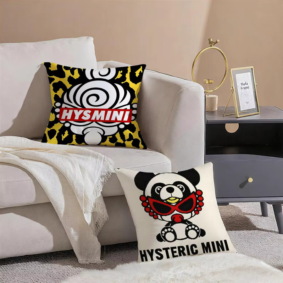 H-Hysteric M-Mini Kissenbezug aus Leinen mit Grafik-Tierprint, Multicolour, B/T/H: 30 x 30 x 30 cm - Bild 2