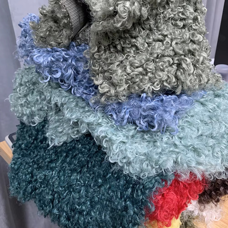 Sewbato Rollstoff aus großer Wolle, lockiger Teddystoff und Plüschstoff, Breite: 100 cm, Länge: 160 cm - Bild 3
