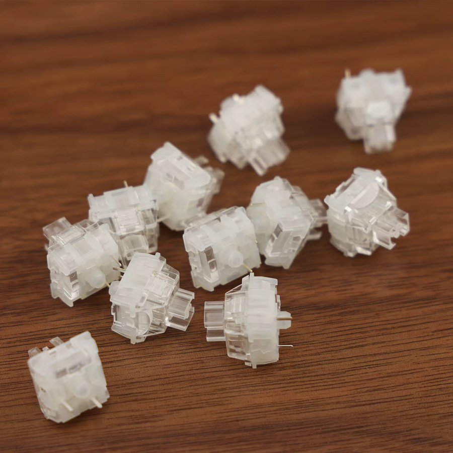 TTC Frozen Switch V2 Silent Mute Linear Mechanical Keyboard Switches, 3 Pins, 39gf, RGB, Transparent - Bild 2