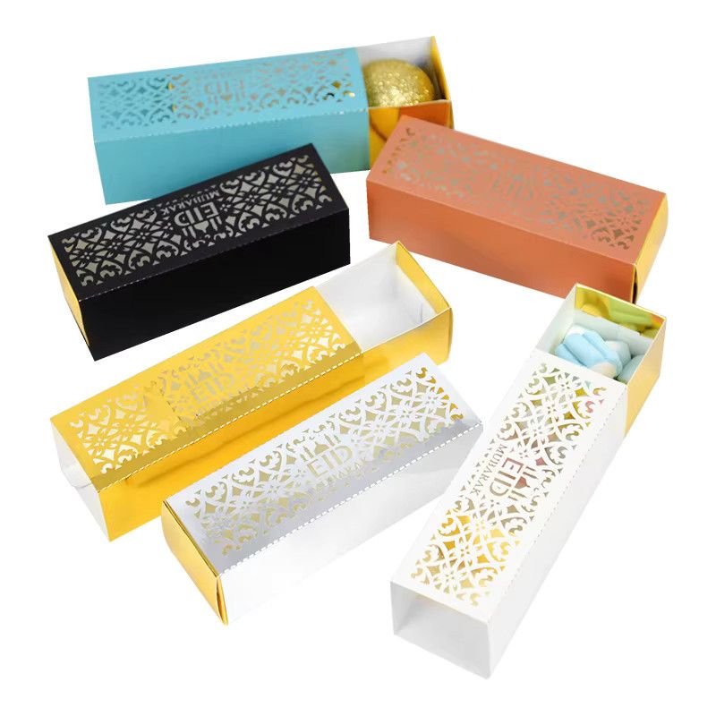 ZQNYCY Eid Mubarak Geschenkboxen mit islamischem Muster und Goldfolie, 10 Stück, mehrfarbig, rechteckig - Bild 2