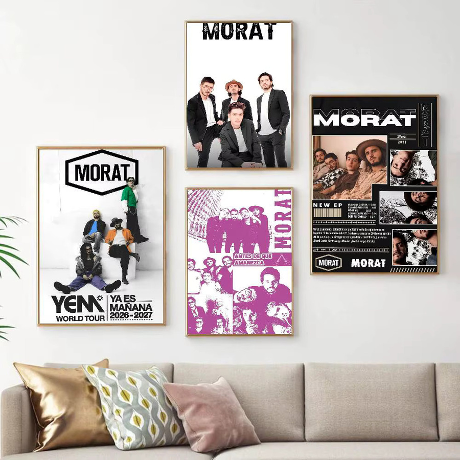 Vintage Wandposter der Rockband M-Morat in Mehrfarbig, Ästhetische Kunst als Fotografie und Typografie für dein Zuhause oder Café - Bild 2