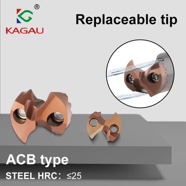 KEERNUO Hartmetall-Einsätze für Stahl und Edelstahl, Austauschbare Hochpräzisions-Spitzen für Indexierbare Bohrköpfe, Durchmesser: 10-26,8 mm - Bild 1