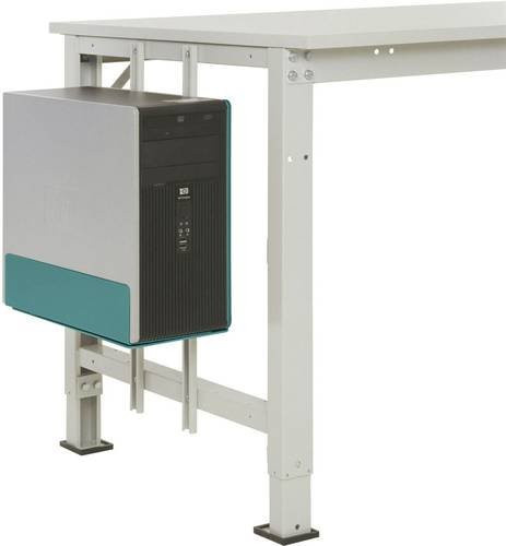 Manuflex LZ3590.5021 ESD-CPU-Halter in Wasserblau RAL 5021, B/T/H: 180-250 x 450 x 290 mm - Bild 1