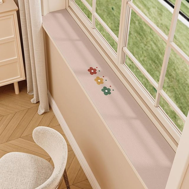 Wasserdichte und waschbare Fensterbankauflage von Yiran Furniture in Beige, B: 150 cm, T: 10 cm - Bild 1