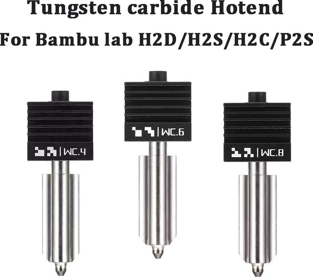 Bambu Lab Original Hotend für A1 und A1 mini mit Wolframkarbid Düse in Silber, erhältlich mit 0,4 mm, 0,6 mm oder 0,8 mm - Bild 1