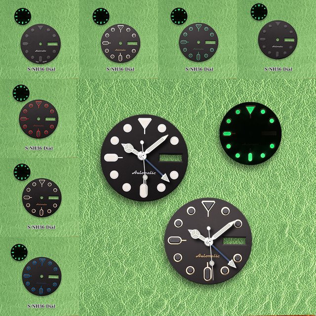 FENGSHU Zifferblatt, Edelstahl, Schwarz, 28,5 mm, Unisex - Bild 1