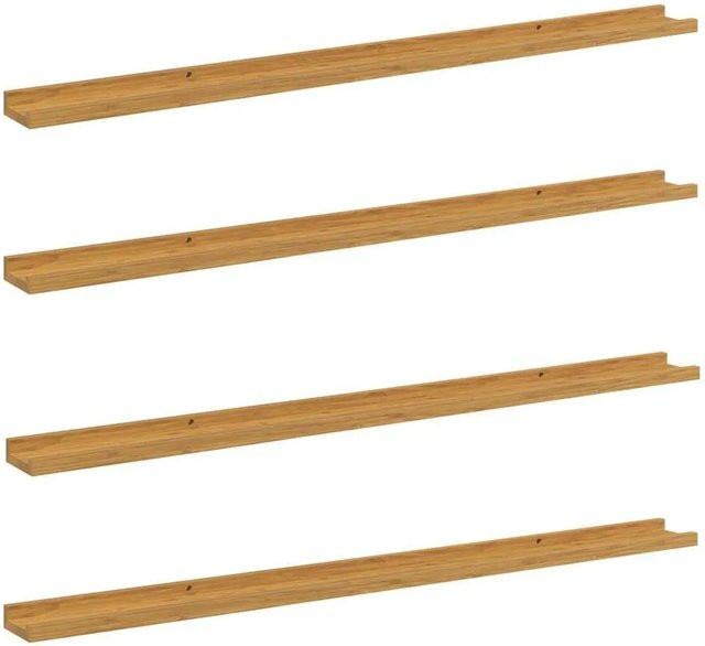 vidaXL Wandregal Set aus Holzwerkstoff in Beige, 4 Stück, B: 115 cm, H: 9 cm, T: 3 cm - Bild 1