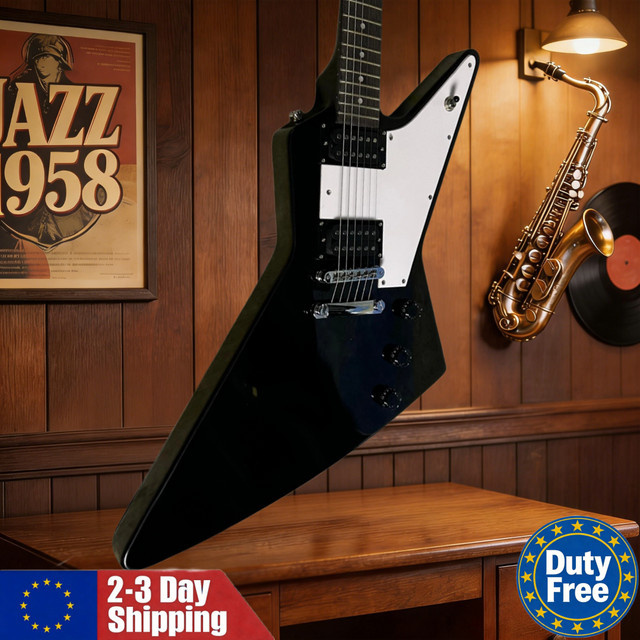OUCEY Gitarren-Hardware Set mit schwarzem unregelmäßig geformten HH-Tonabnehmer und fester Brücke - Bild 1