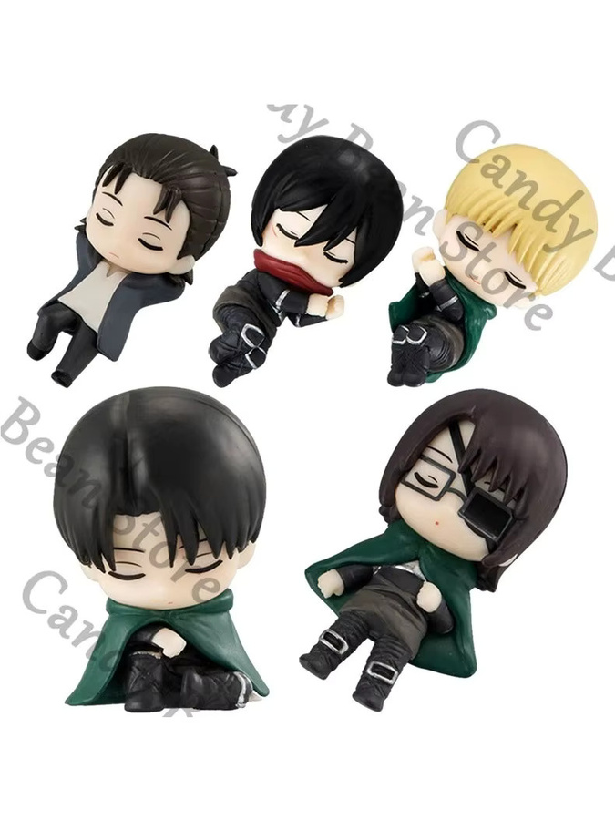 Anime Angriff auf Titan Gashapon Figur Set mit Hange Zoe, Eren Jaeger und Mikasa Ackerman als Garage Kit Puppen - Bild 5