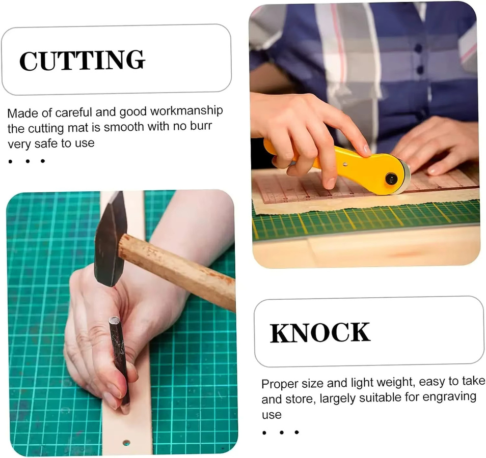Einseitige PVC-Schneidematte im A3-Format für Patchwork, Nähen und DIY-Projekte - Bild 1