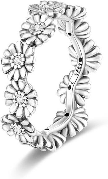 Allbestart Ring 925 Silber, Herz Daisy Blume, Zirkonia, Damen - Bild 1