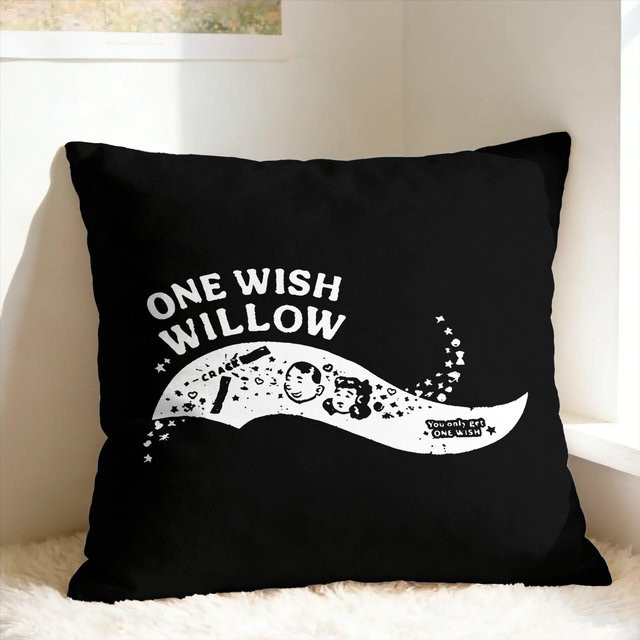 O-Obsession Film Ein Wunsch Weidenkissenbezug im Vintage-Design für Sofa und Heimdekoration, B/H: 30 x 50 cm, Mehrfarbig/Schwarz - Bild 1