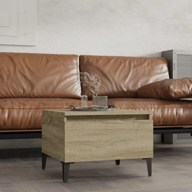 vidaXL Beistelltisch Sonoma-Eiche in Braun, B/T/H: 50 x 46 x 35 cm - Bild 1