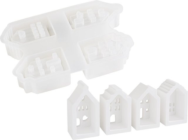VBS Silikon-Gießform Mini-Lichthäuser in Weiß - Bild 1