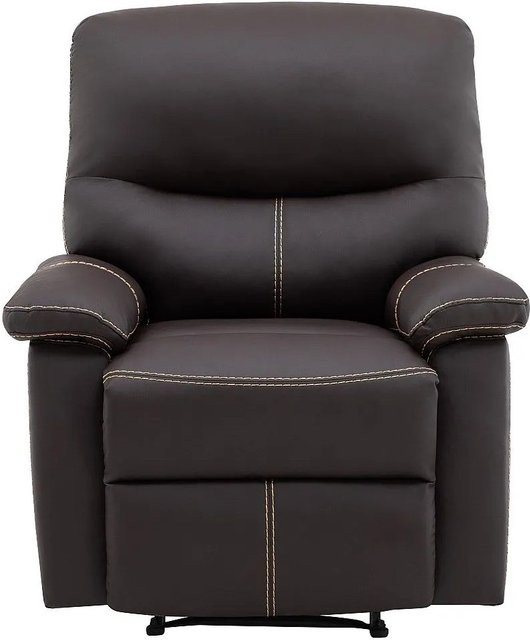 Vente-unique Relaxsessel Canby in Braun mit Kunstleder und Armlehnen - Bild 1