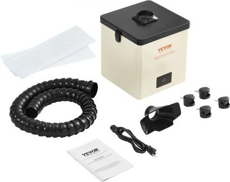 VEVOR Lötrauchabsaugung 100W Schweißrauchabsauger mit 3-Stufen-Filter, weiß, B/T/H: 26,5 x 33,5 x 26,5 cm - Bild 1
