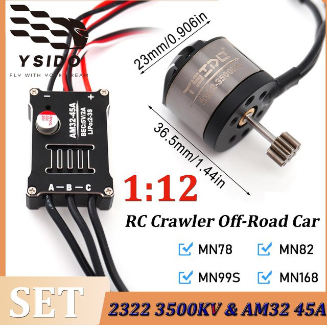 YSIDO RC Crawler Off-Road Auto Upgrade Kit, 1:12, Metall, Schwarz - Bild 1