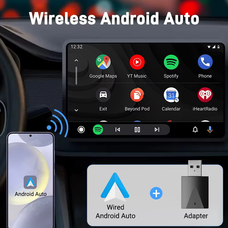 XUDA Wireless CarPlay und Android Auto Adapter 2 in 1 in Schwarz für werkseitig verdrahtete Fahrzeuge - Bild 3