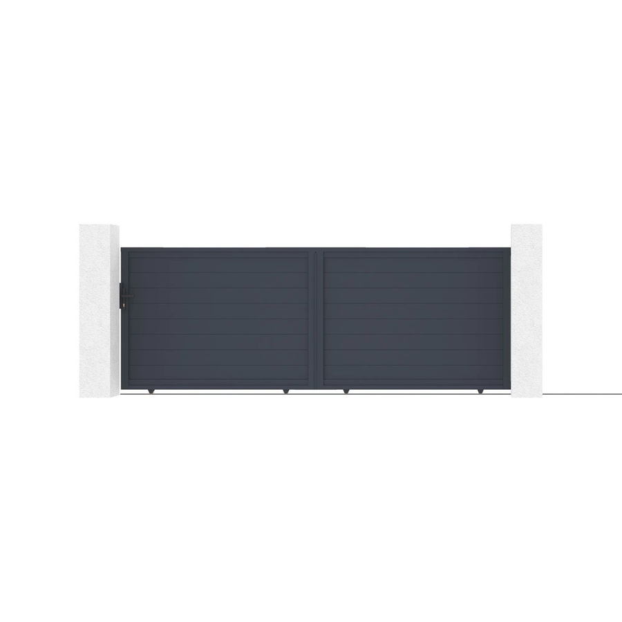 Casanoov Elektrisches Schiebetor Eiger aus Aluminium in Anthrazit und Grau mit Schiebetorantrieb Ranger C300, Breite: 400 cm, Höhe: 140 cm - Bild 2