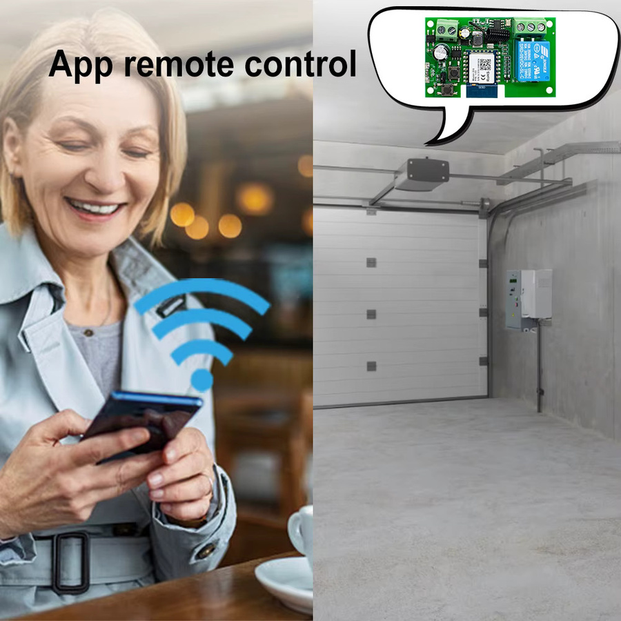 Tuya WiFi Smart Garage Schiebetür Öffner Schalter mit trockenem Kontakt und Sprachsteuerung für Alexa - Bild 2