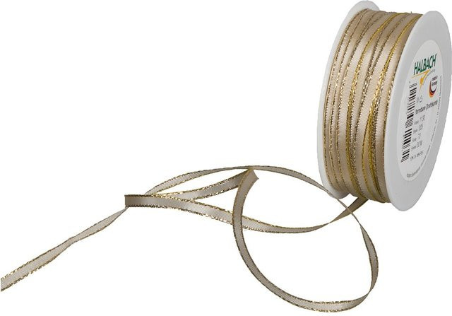 HALBACH Taftband in Creme und Gold, Breite: 5 mm - Bild 1