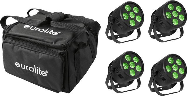 EUROLITE Set 4x LED Silent Par 6 QCL Floor Schwarz mit Soft-Bag - Bild 1