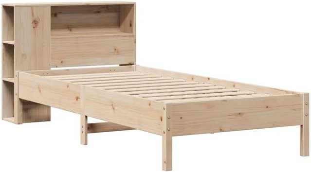 vidaXL Bücherregalbett aus Massivholz Kiefer in Braun, B/T/H: 75 x 24 x 190 cm - Bild 1