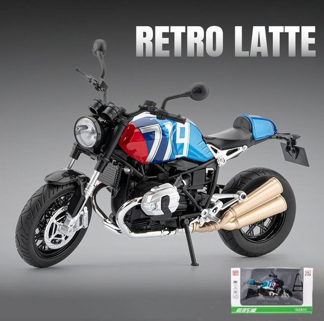Linyi toy car 1:9 R Nine T Legierung Cruise Sport Motorrad Modell, Metall, mit Sound und Licht, ab 18 Jahre - Bild 1