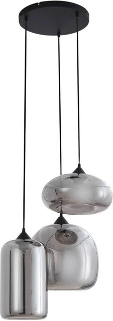 Lindby Pendelleuchte Marla 3-flammig in Schwarz aus Glas für Wohnzimmer, Küche und Esszimmer mit E27 Fassung - Bild 1