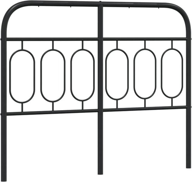 vidaXL Ersatz-Kopfteil aus Metall in Schwarz Matt mit geometrischem Design, Breite: 120 cm - Bild 1