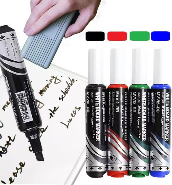 4/16-teiliges Markierungsstift-Set mit flüssiger Tinte in Mehrfarben für Whiteboard und Graffiti mit Druckknopf-Mechanismus - Bild 1