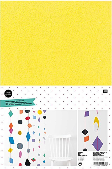 Rico Design Moosgummi Mix 2mm, 10 Platten, 20 x 30 cm - Bild 1