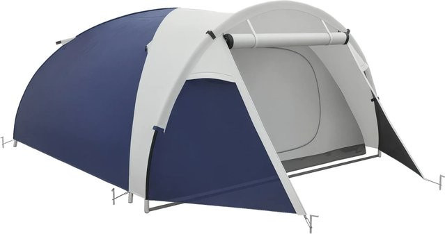 Outsunny Campingzelt aus Polyester und Fiberglas in Blau, B: 240 cm, T: 320 cm, H: 130 cm - Bild 1