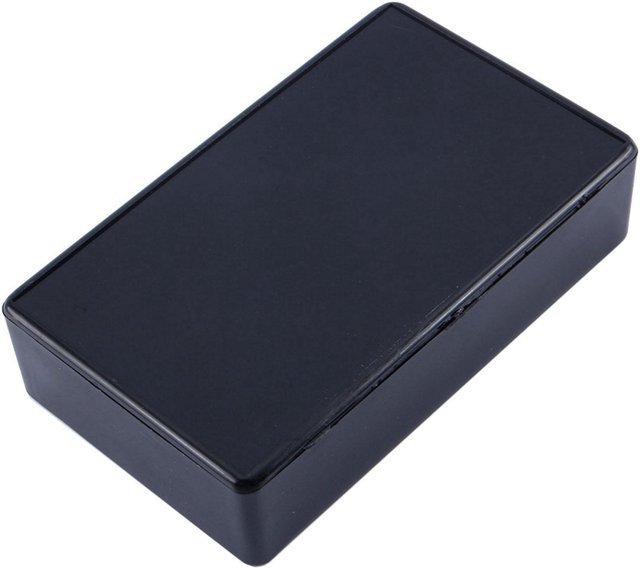 Kunststoff-Stromanschlusskasten von Painter als Instrumentenkoffer für elektronische Projekte in Schwarz, B/T/H: 100 x 60 x 25 mm - Bild 1