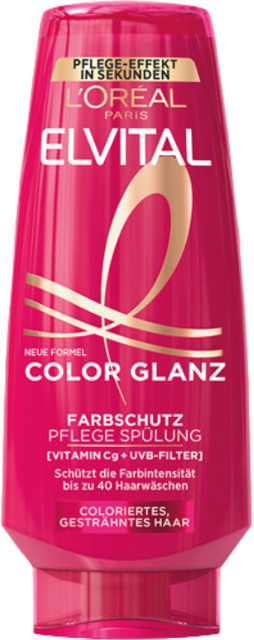 L'Oréal Elvital Color Glanz Farbschutz Spülung, 200 ml, Coloriertes Haar - Bild 1