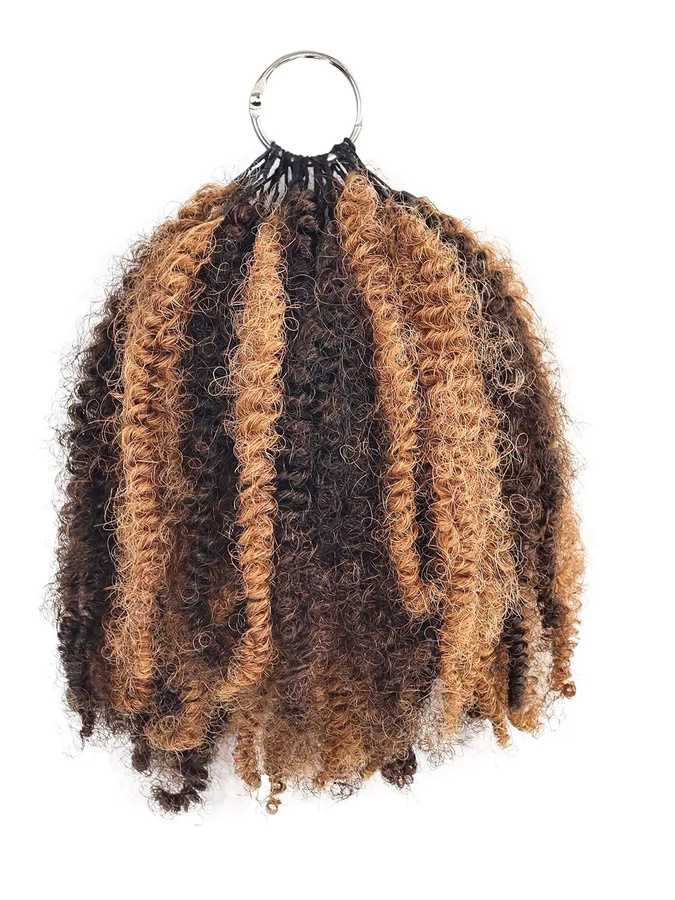Doralia Afro Kinky Flechthaare, Lockige Haarverlängerungen, Unisex - Bild 6
