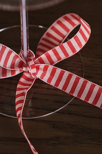 Jotex CANDY STRIPE Schnürsenkel aus Textil in Rot gestreift - Bild 1