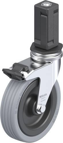 Blickle Lenkrolle LRA-VPA 100G-FI-EV04 mit Feststeller, Rad-Durchmesser: 100 mm, Tragfähigkeit: 70 kg, Schwarz-Grau - Bild 1